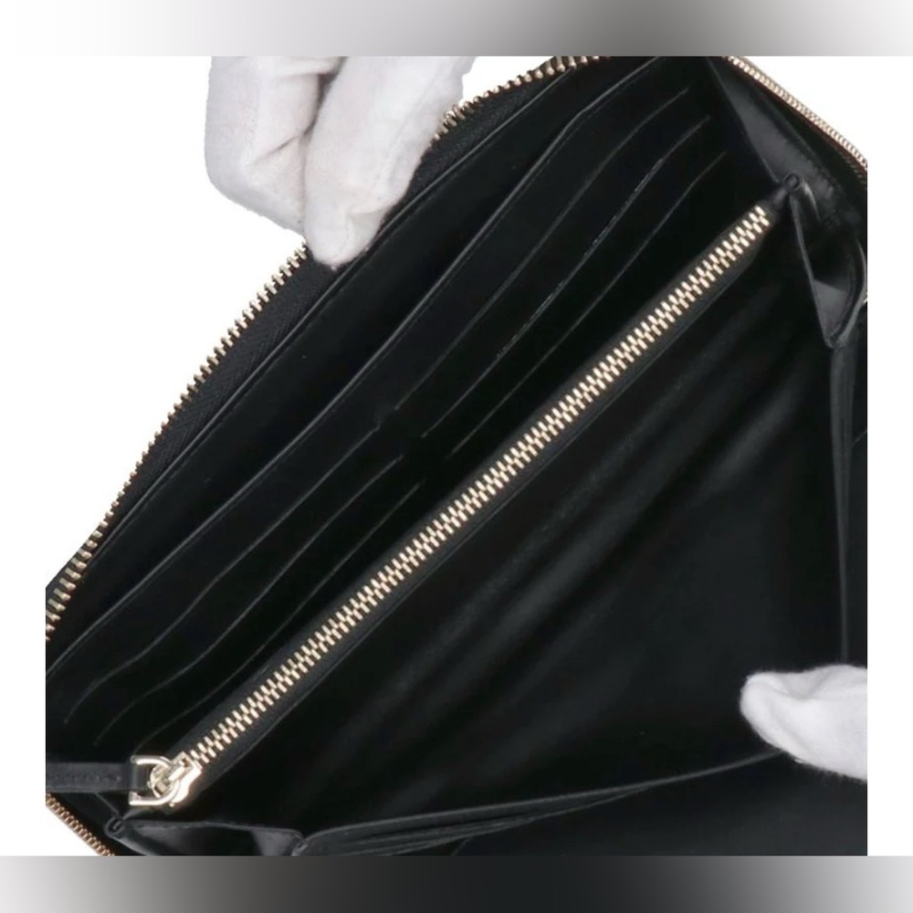 Gianni Versace ✨Greca Quilted Leather Zip Around Organizer - Vintage w/Box - Picture 6 of 9